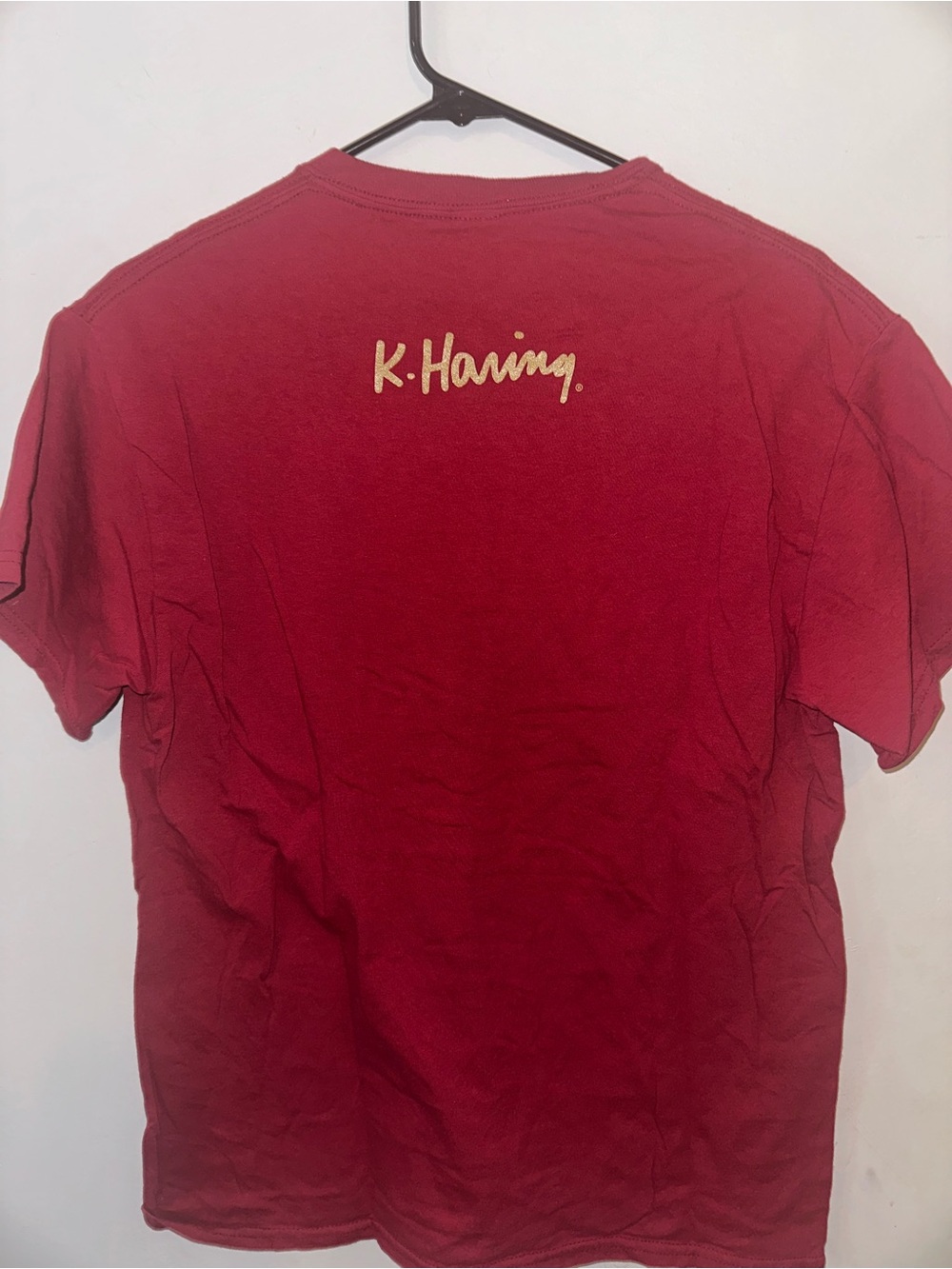 Keith Haring Red Graphic Crewneck T/shirt - Picture 3 of 4